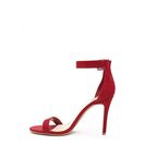 Incaltaminte Femei Forever21 Faux Suede Ankle-Strap Heels Red