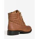 Incaltaminte Femei CheapChic Draw The Line Combat Boot Cognac