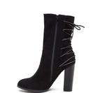 Incaltaminte Femei CheapChic Haute Outlook Chunky Lace-back Booties Black