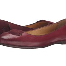 Frye Carson Tab Ballet Bordeaux Smooth Vintage Leather/Oiled Suede