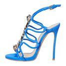 Incaltaminte Femei DSQUARED2 Sandal Blue Elettrico Camoscio
