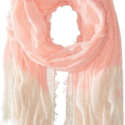 Betsey Johnson Good Vibes Crinkle Wrap with Lurex Neon Coral