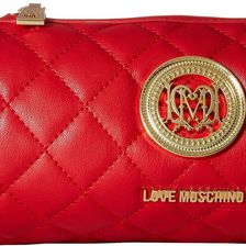 LOVE Moschino Cylinder Quilted Crossbody Bag Red