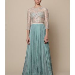 Rochie bleu din matase naturala, Nicole Enea