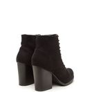 Incaltaminte Femei CheapChic Morale Boost Laced Block Heel Booties Black