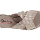 Incaltaminte Femei SKECHERS Cali Rumblers Metal Mama Wedge Sandal Taupe