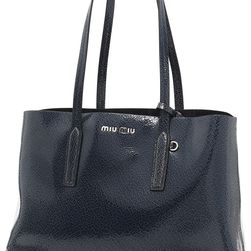 Miu Miu Crackled Shopping Bag BLUETTE