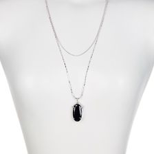 Vince Camuto Jet Stone High-Low Necklace IRHOD