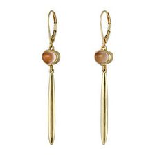 Bijuterii Femei Cole Haan Linear Stone Drop Earrings GoldRose Quartz
