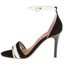 Incaltaminte Femei Isaac Mizrahi New York Positano Black SuedeWhiteGold Suede