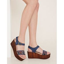 Incaltaminte Femei Forever21 Sbicca Wedge Sandals Denim