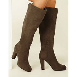 Incaltaminte Femei Forever21 Faux Suede Knee-High Boots Olive