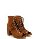 Incaltaminte Femei CheapChic Set To Launch Faux Suede Lace-up Booties Mocha