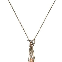 The Sak Beaded Tassel Y-Neck Necklace 18" Coral