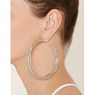 Bijuterii Femei Forever21 Etched Hoop Earrings Silver