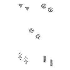 Bijuterii Femei GUESS Silver-Tone Logo Stud Earrings Set silver