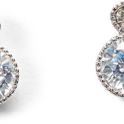 Ralph Lauren Stone Drop Earrings Crystal/Silver
