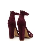 Incaltaminte Femei CheapChic X Game Faux Suede Chunky Heels Burgundy