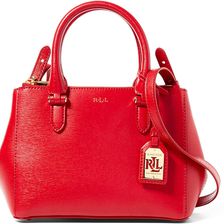 Ralph Lauren Mini Newbury Leather Satchel Red