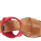 Incaltaminte Femei MM6 Maison Martin Margiela T-Strap Leather Wedges CamelRedBlack
