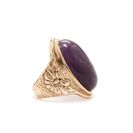Bijuterii Femei Forever21 Floral Faux Stone Cocktail Ring Purpleantique gold