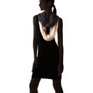 Accesorii Femei Betsey Johnson Color Block Foil Crinkle Loop Scarf Black