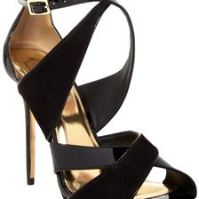 Ted Baker Albace Strappy Sandal BLACK LEATHER-SUEDE