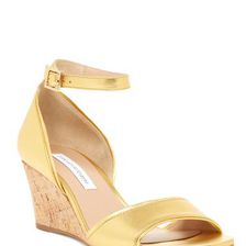 Incaltaminte Femei Diane Von Furstenberg Asti Wedge Sandal GOLD