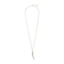 Bijuterii Femei Vince Camuto Pave Flat Horn Pendant Necklace Worn GoldCrystal