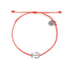 Accesorii Femei Pura Vida Silver Mini Anchor Coral Multicolor