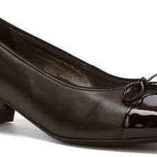 ara Micha Black Nappa/Patent Toe