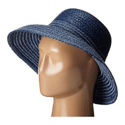 Accesorii Femei LAUREN Ralph Lauren Braided Top Stitched Raffia Sun Hat IndigoNavy