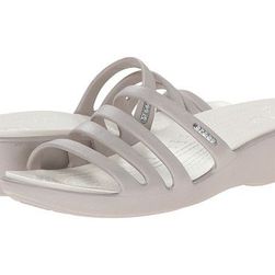 Incaltaminte Femei Crocs Rhonda Wedge Sandal PlatinumOyster