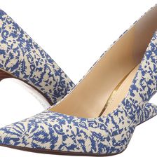 Ralph Lauren Sarina Blue Block Print Cotton