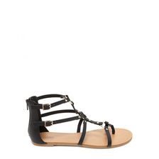 Incaltaminte Femei Forever21 Strappy Faux Leather Sandals Black