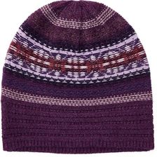 Ralph Lauren Striped Fair Isle Slouchy Hat Purple Tonal