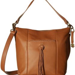 Lucky Brand Carmen Top Zip Bucket Crossbody Tobacco
