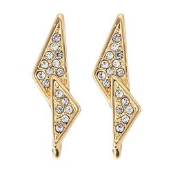 Bijuterii Femei Rebecca Minkoff Crystal Pave Double Triangle Earrings GoldCrystal