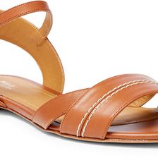 Ralph Lauren Janelle Calfskin Sandal Cuoio