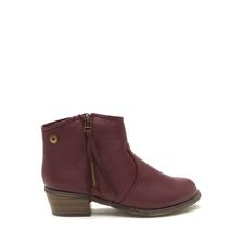Incaltaminte Femei CheapChic On A Trek Chunky Booties Wine
