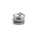 Bijuterii Femei Forever21 Rhinestone Ring Set Bsilverclear
