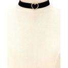 Bijuterii Femei Forever21 Heart Cutout Velvet Choker Goldblack