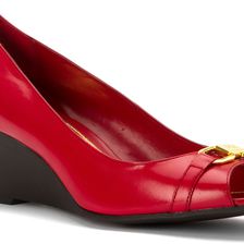 Ralph Lauren Paula RL Bright Red Kidskin