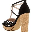 Incaltaminte Femei Charles by Charles David Faint Platform Heel Sandal BLACK SUEDE