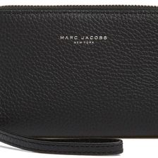 Marc by Marc Jacobs 'Pike Place' Leather Zip Phone Wristlet BLACK