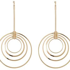 Natasha Accessories Multi-Hoop Drop Earrings GOLD