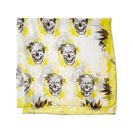 Accesorii Femei Alexander McQueen Multiskull Bloom Scarf LemonBlack