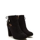 Incaltaminte Femei CheapChic Head To Toe Lace-up Chunky Booties Black