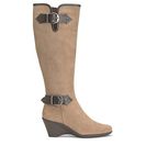 Incaltaminte Femei Aerosoles Wonderful Wide Calf Wedge Boot Beige