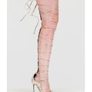 Incaltaminte Femei CheapChic Snake A Look Lace-up Faux Patent Heels Gold